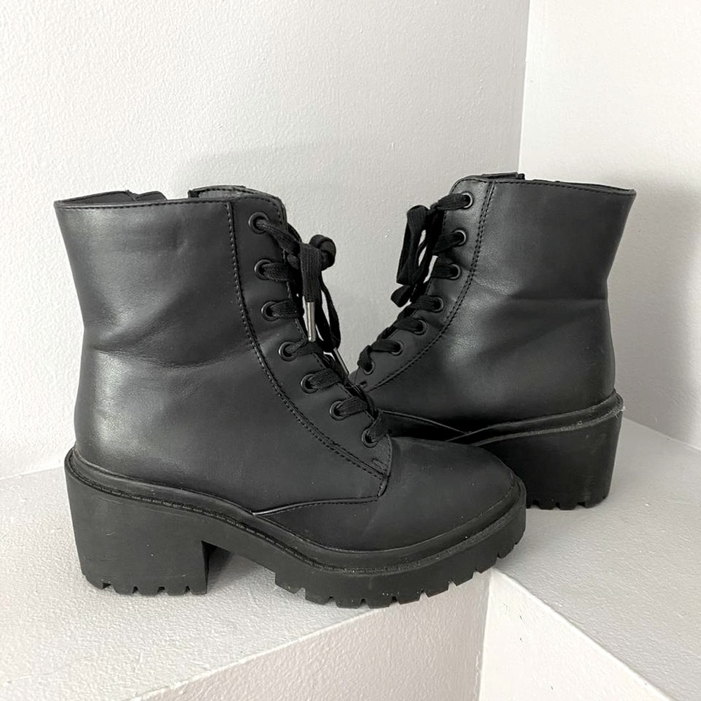 Xhilaration/Target black heeled combat boots